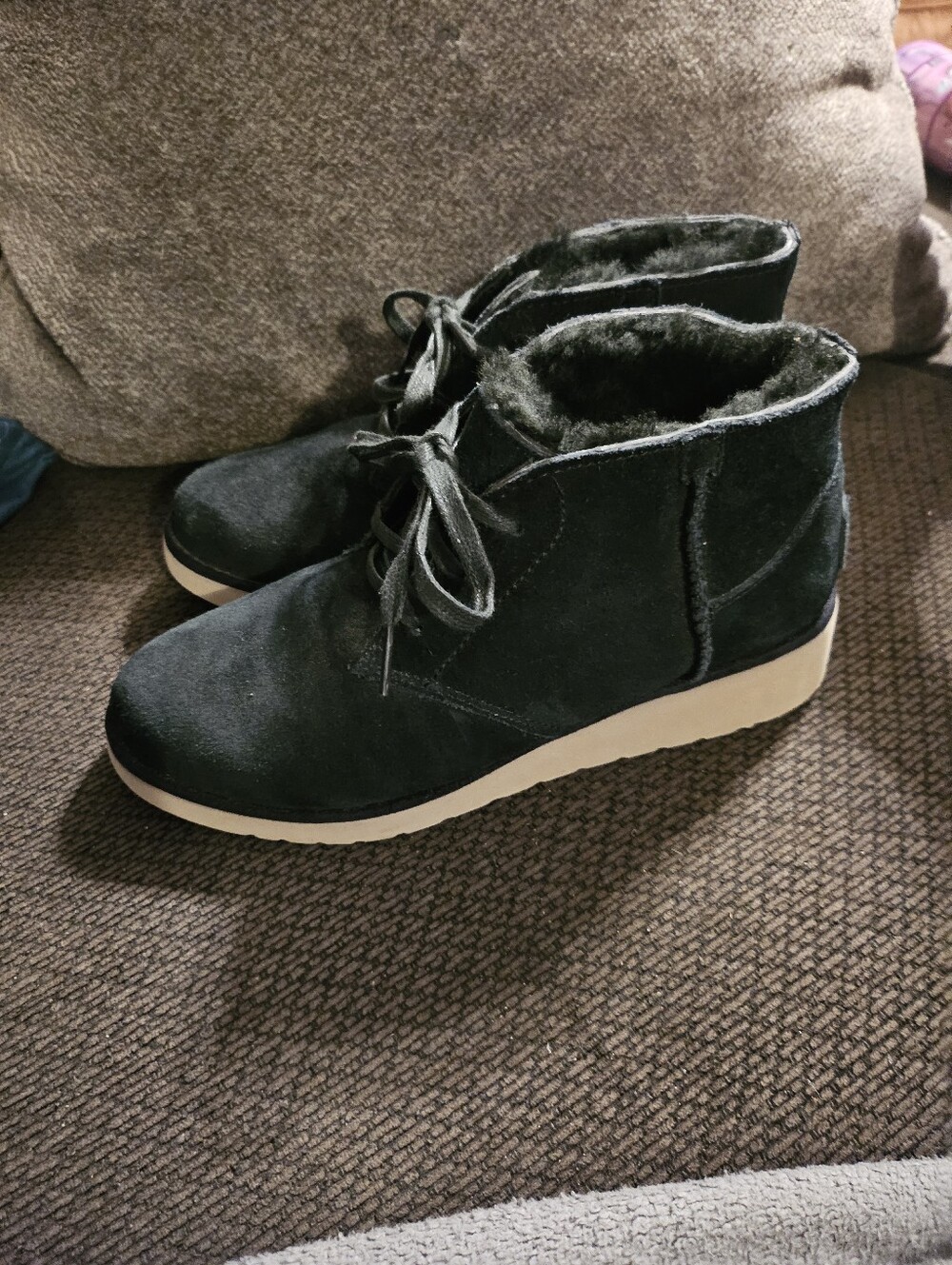 UGG‎ Australia Koolaburra 1015211 Black Wedge Ankle Chukka Boots shoes Women's 8